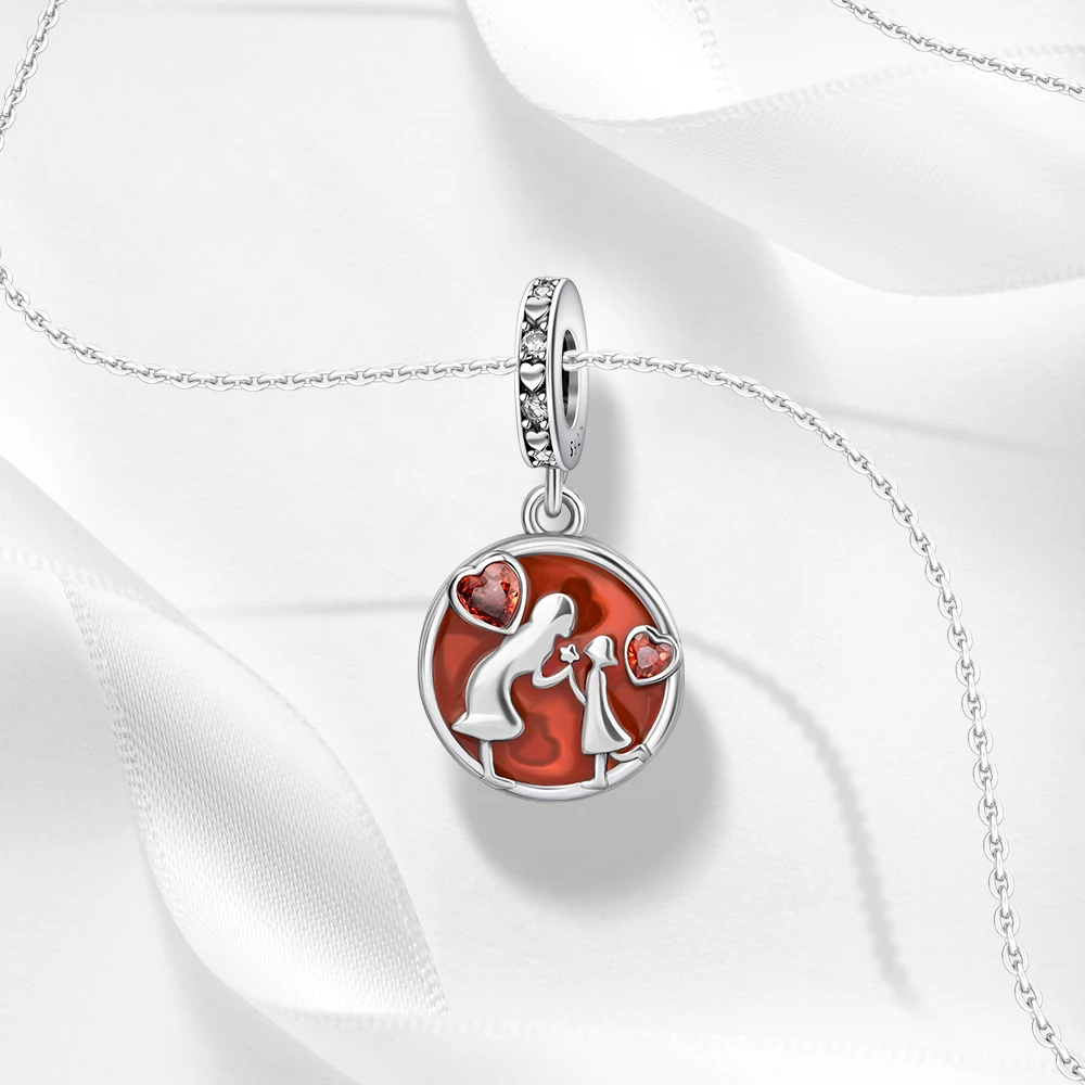 Ahthen 925 فضة الخرز فتاة أعطت أمها الزهور سحر صالح ثعبان سلسلة أساور القلائد للنساء صنع المجوهرات