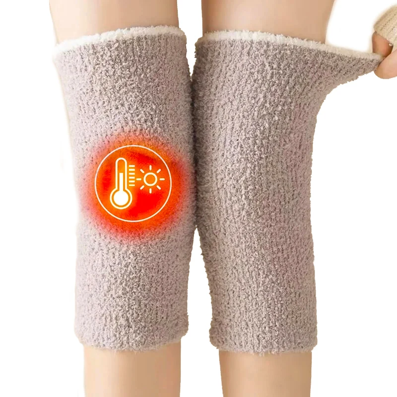 

Women Fur Warm Knee Pads Winter Coral Fleece Thick Soft Leg Arthritis Kneepad Knee Warmer Running Knee Protector Long Socks