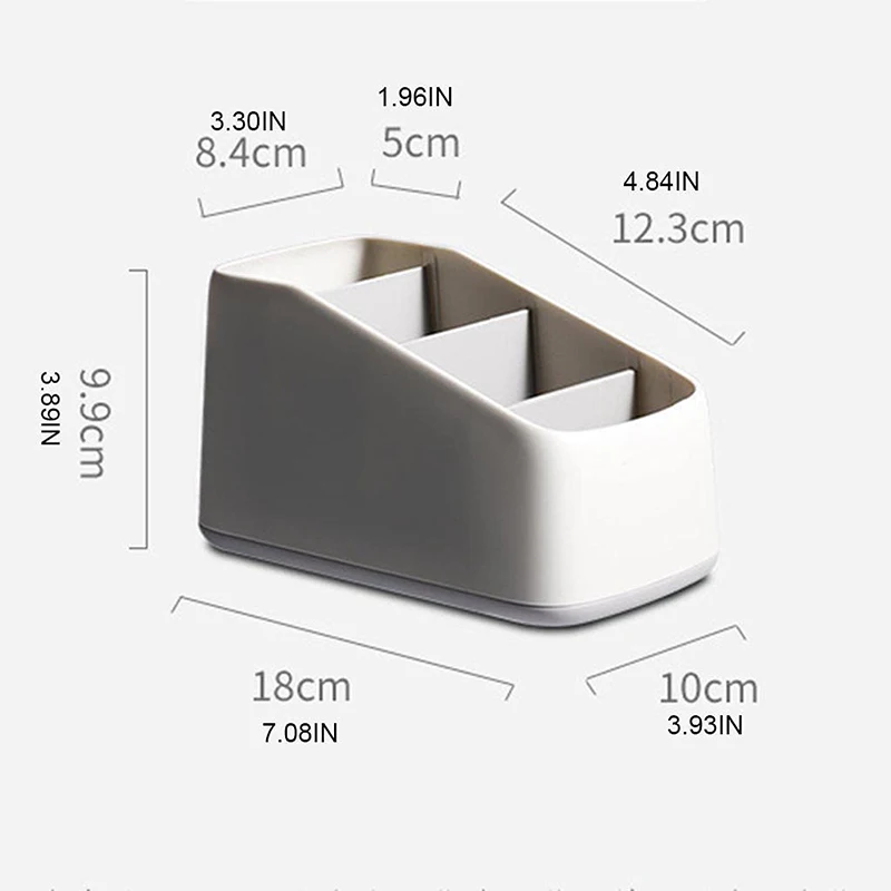 Soporte para Control remoto, caja de almacenamiento de escritorio con 4 ranuras, Control remoto de Tv, cesta Trapezoidal para teléfono, estuche organizador de papelería para el hogar y el Hotel