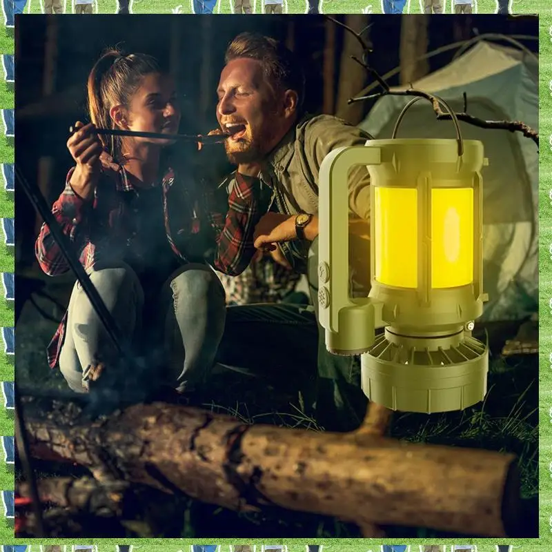 

FTS Compact Solar Camping Lantern With Cooling Fan And LED Flashlight For Outdoor Hiking And Camping