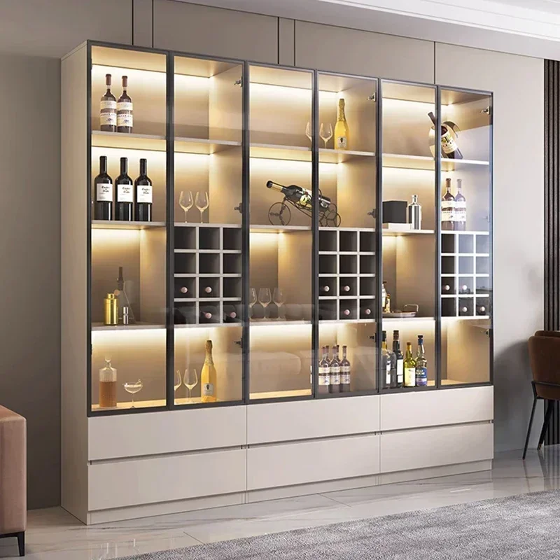 Liquor Cabinet Outdoor Bar Shelf Showcases Display Open Cabinets Whiskey Wine Rack Kitchen Refrigerator Vinera Furniture