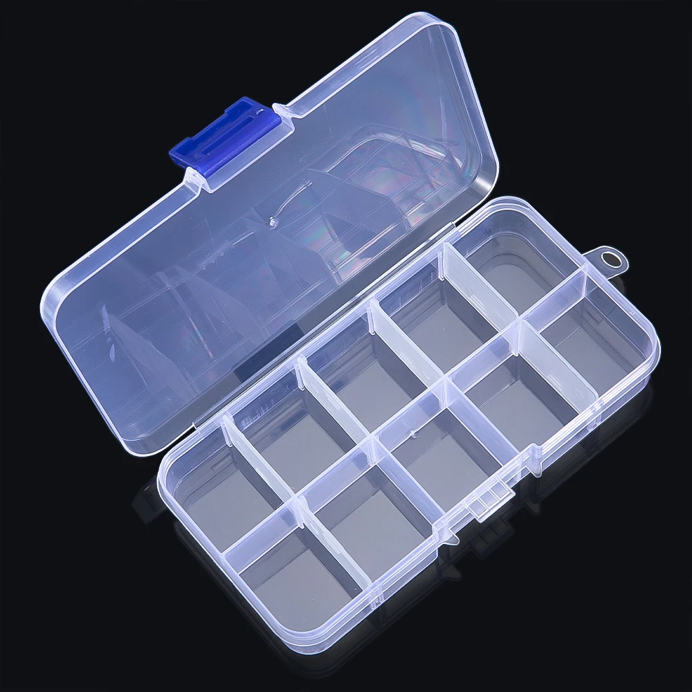 

1PC 8/10 Grids Plastic Storage Box with Detachable Compartments Jewelry Box Bead Case Container Multifunctional Portable Storage