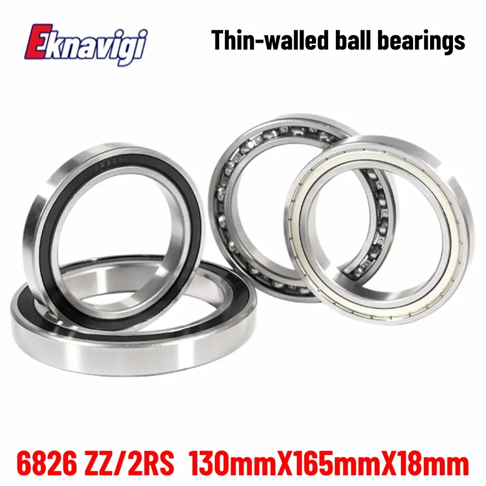 1PCS 6826M 6826 61826 ZZ/2RS 130X165x18mm Thin-wall Deep Groove Ball Bearings ABEC-1 P0 High Speed Bearings for Motor Machinery