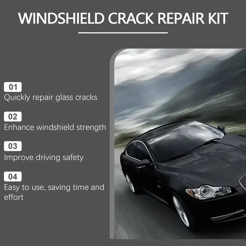 Cracked Glass Scratch Repair Kit 30ml Vehicle Windscreen Nano Fluid Filler Quick Fix Windscreen Scratch Restore Fluid For Glass