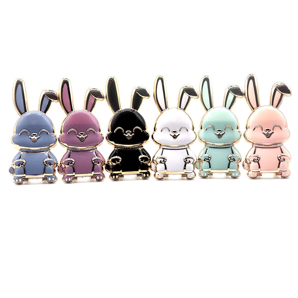 Finger Ring Holder For Phone Cute Rabbit Shape Mobile Phone Holders Universal Cell Phone Stands Foldable Finger Bracket Newest