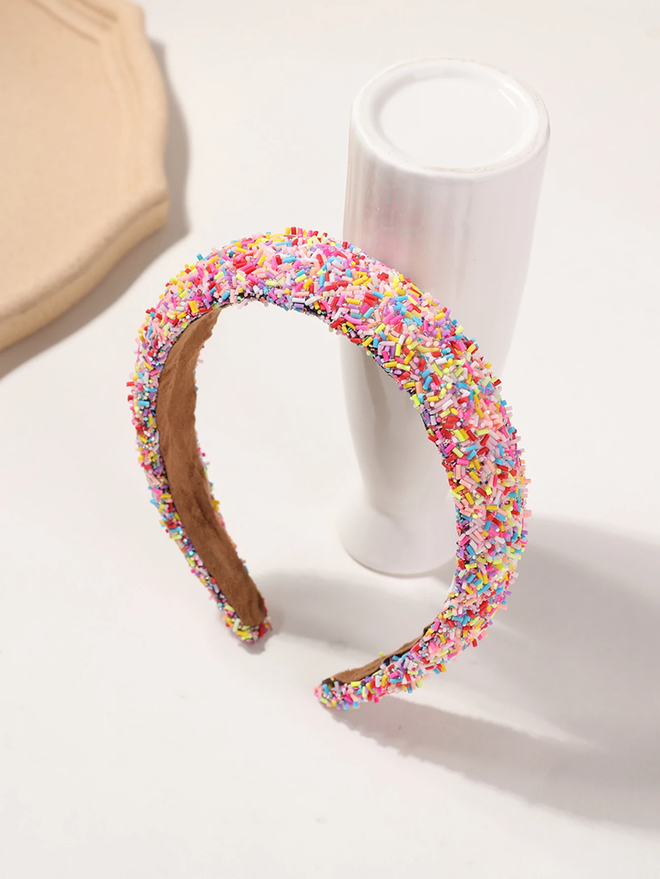 Handmade colored doughnuts acrylic hairband sweet fashion personality high skull top headdress niche headband female headdress