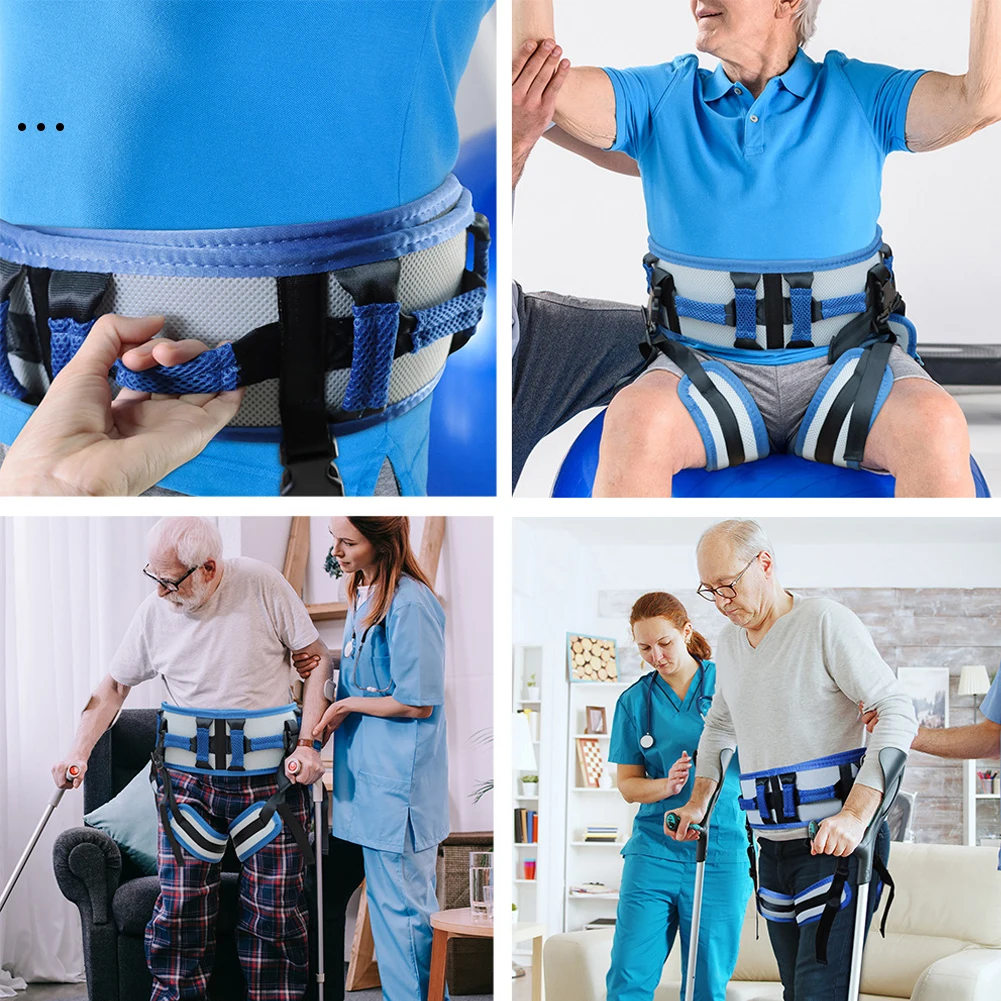 Adjustable Rehabilitation Belt Patient Transfer Lift Belt Dismountable Waist Fixing Band For Seniors Walking Standing Assist Aid