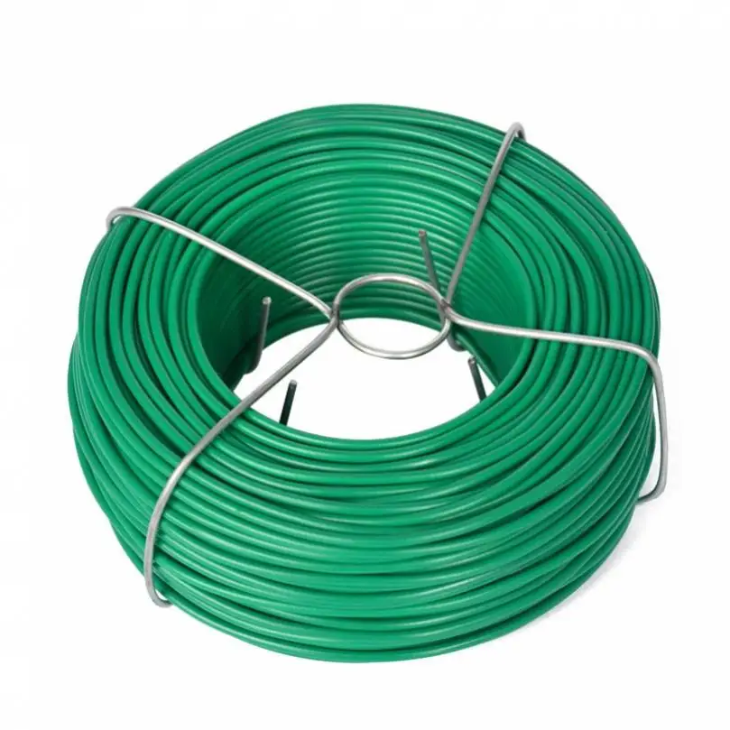 Twig Trapping Wire Plastic Coating Steel Wire Core Wrapping 25M/50M Green Round Tying Wire for Gardening
