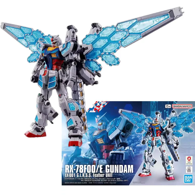 

Bandai HG 1/144 RX-78F00/E Gundam Action Figure EX-001 Feather Unit Anime Assembly Model Kit Toys For Kids Collectible Gift