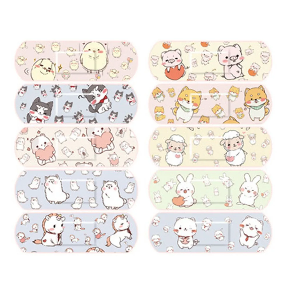 120Pcs/Set Cartoon Band Aid Cute Animal Plasters for Children Kids Waterproof Adhesive Bandages Skin Wound Dressing Patch