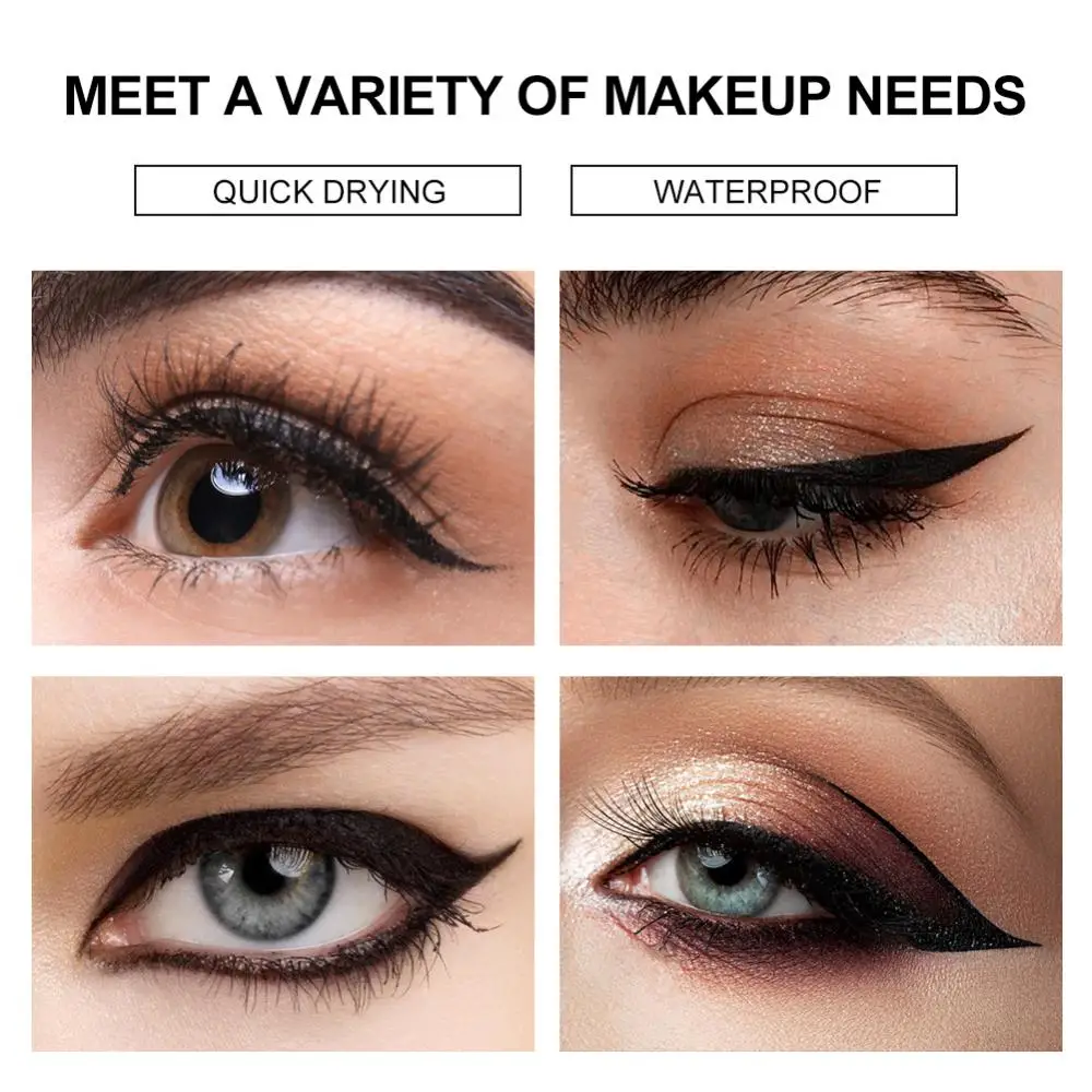 Black Waterproof Quick Eyeliner Liquid Long Lasting Anti-oil Eye Liner Pencil Natural Makeup Cosmetic Beauty Eyepen