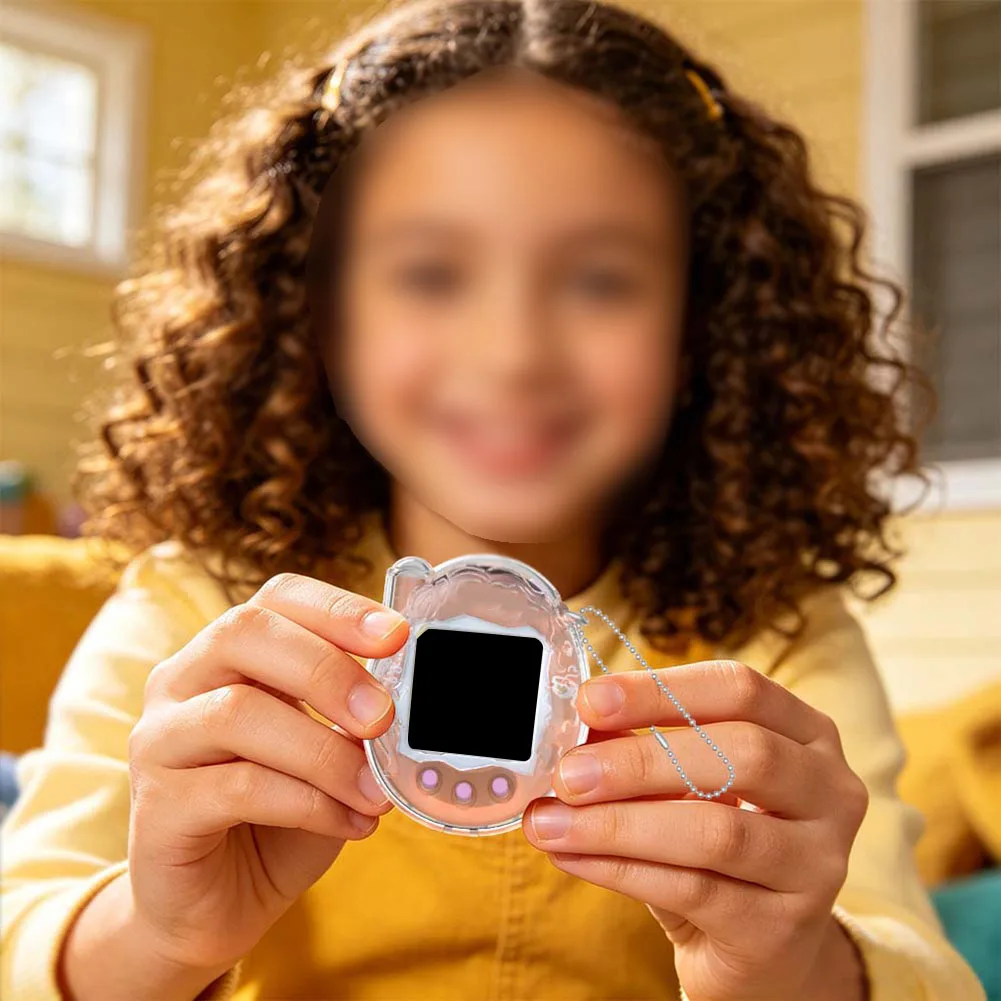 Transparent Case For Tamagotchi Connection Pet Game Console Lightweight PC Patterned Style Protective Shell With Lanyard