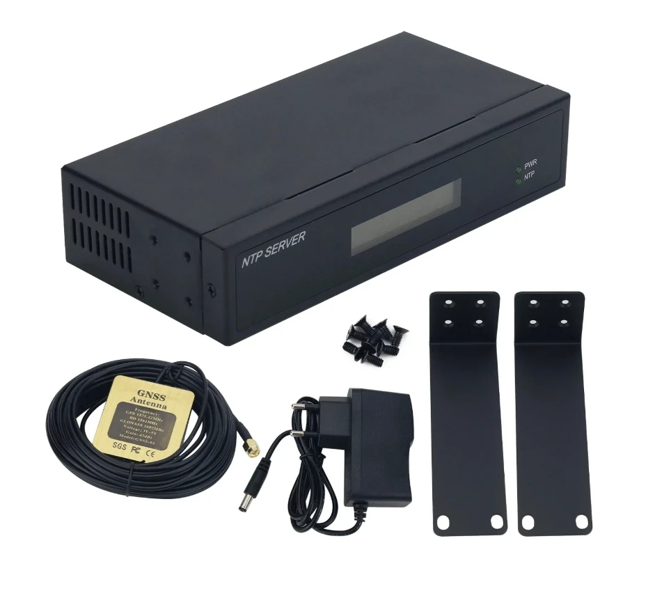 NTP Server NTP Network Time Protocol Server with Screen 2 Network Ports Support for Beidou GPS GLONASS QZSS