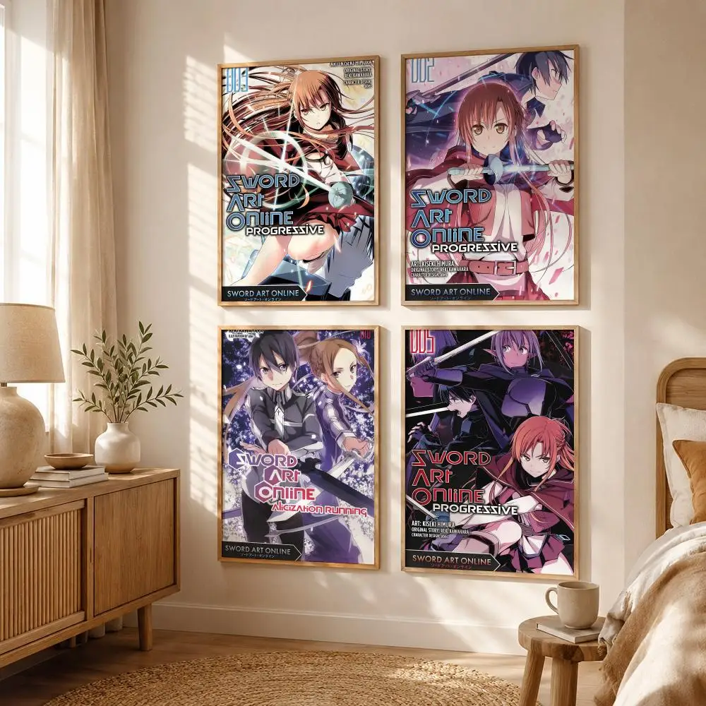 Fantasy Anime S-sword art online Poster All-match HD Waterproof Self-Adhesive Wall Art Sticker For Home Bedroom