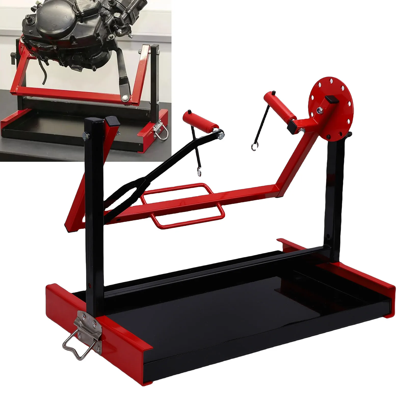 Motorcycle Engine Stand Adjustable Rotatable Motorcycle Engine Motor Stand for Vertical Single Cylinder 2 Stroke 4 Stroke Engine