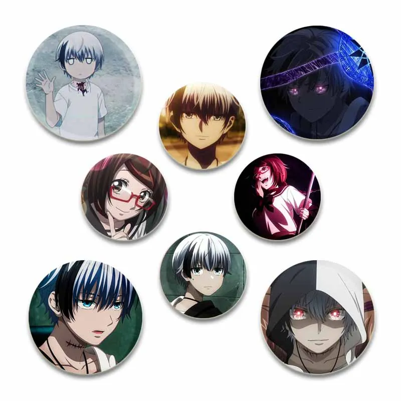 58/44/32mm Anime Dead Mount Death Play Tinplate Soft Button Pins Cartoon Brooches Clothes Decoration Creative Badge Gifts