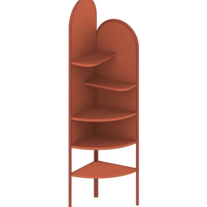 

Nordic light luxury bedroom, corner storage cabinet on the wall of the living room, shelf bookshelf