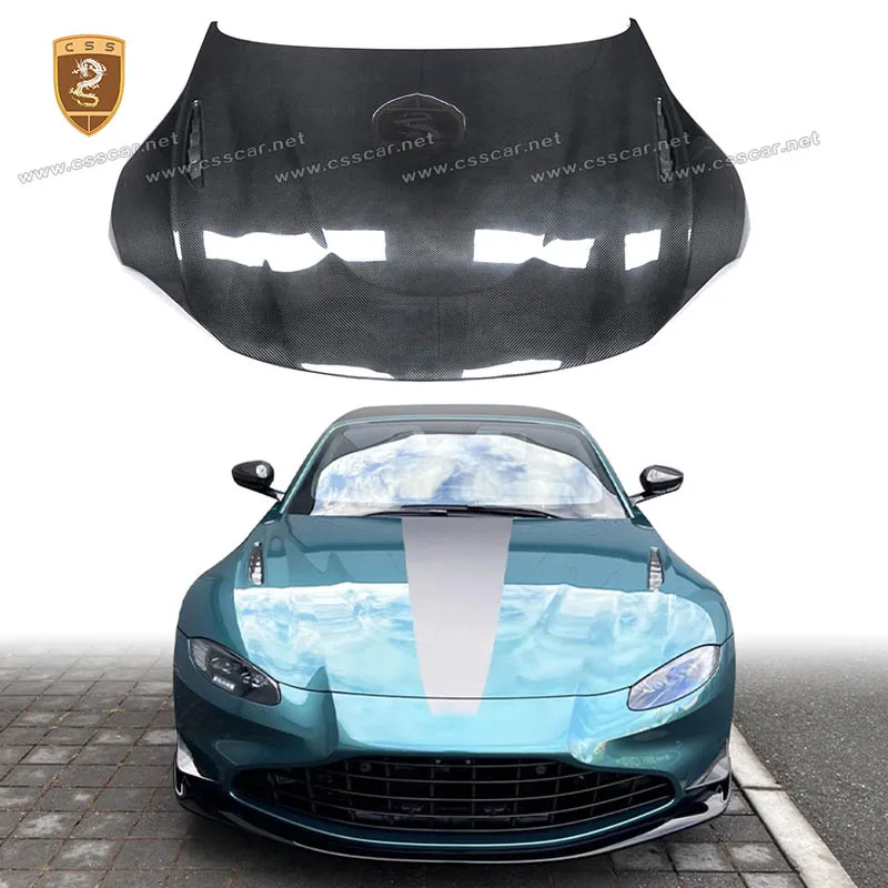 Upgrade F1 Style Dry Carbon Fiber Air Intake Front Hood For Aston Martin Vantage Car Engine Bonnet Cover Replacement Bodykits