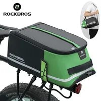 ROCKBROS Bike Bag 2 In 1 Travel Photography Sports Fitness Shoulder Bag PU Bicycle Trunk Rear Seat Storage Box Cycling Equipment