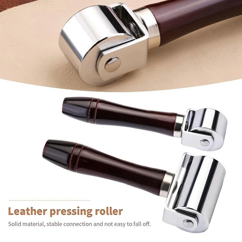 26/60mm Professional Press Edge Leather Roller Glue Laminating Tool Handmade Leather Craft Creaser and Smoother Steel Iron Roll