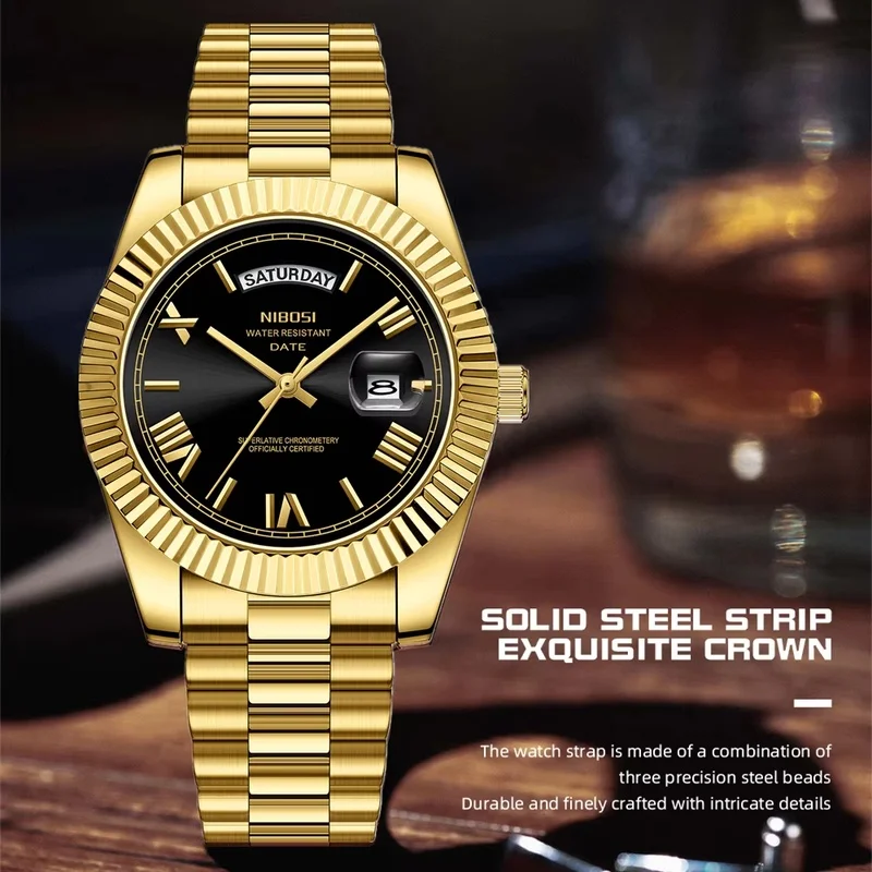 New Fashion Men Watches Top Brand Luxury Wristwatch Day Date Miyota Quartz Watch Men Waterproof Steel Male Clock Reloj Hombre