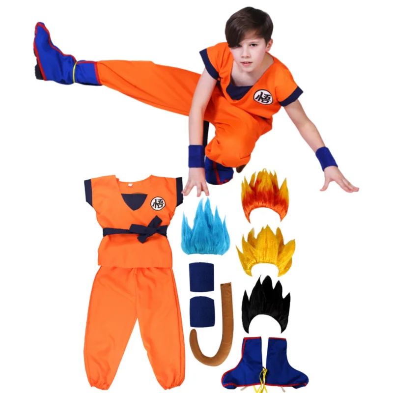 Dragon Ball Anime Costume Son Goku Gui Cosplay Clothing Children'S Day Halloween All Saints' Day Performance Outfit Adult Cute