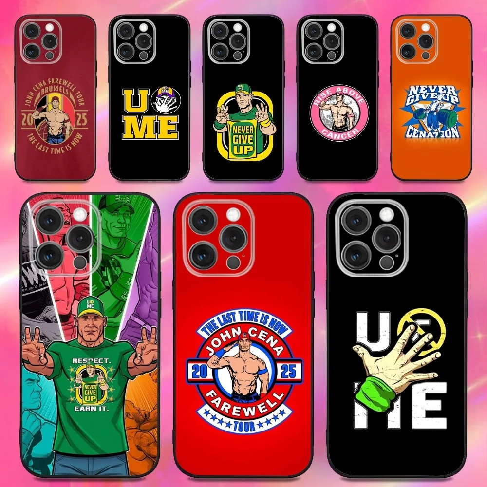 

J-John C-Cena Wrestler Phone Case For iPhone 16,15,14,13,12,11,Pro,Max,Plus,X,XS,XR,SE,8,7,Mini,Soft Silicone Black Case