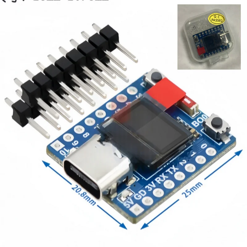 ESP32-C3 placa de desenvolvimento oled antena cerâmica esp32 placa de desenvolvimento wifi bluetooth tela de 0.42 polegadas