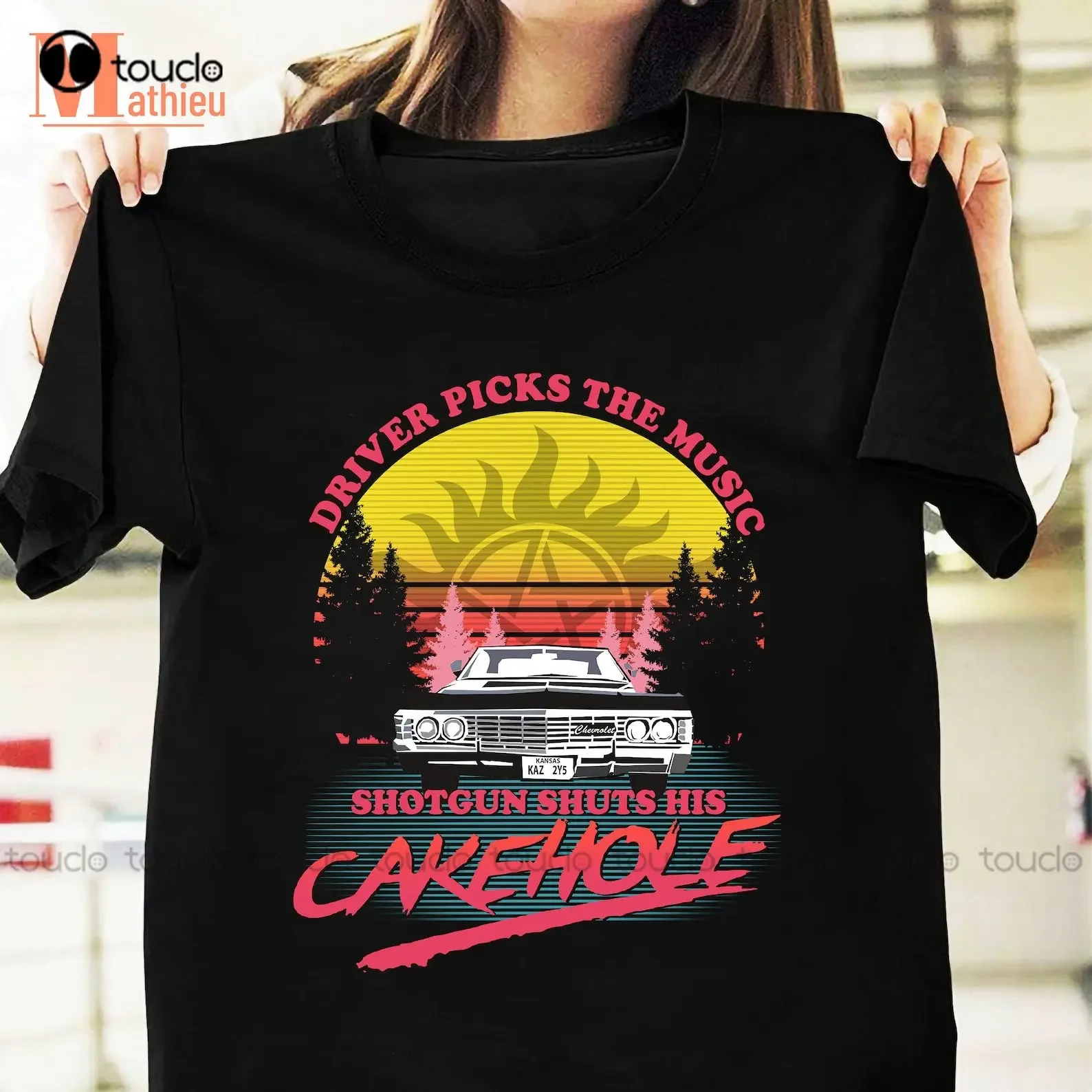 El conductor selecciona el escopeta musical cierra su agujero camiseta Vintage camisetas sobrenaturales para hombres Xs-5Xl regalo de Navidad ropa de calle
