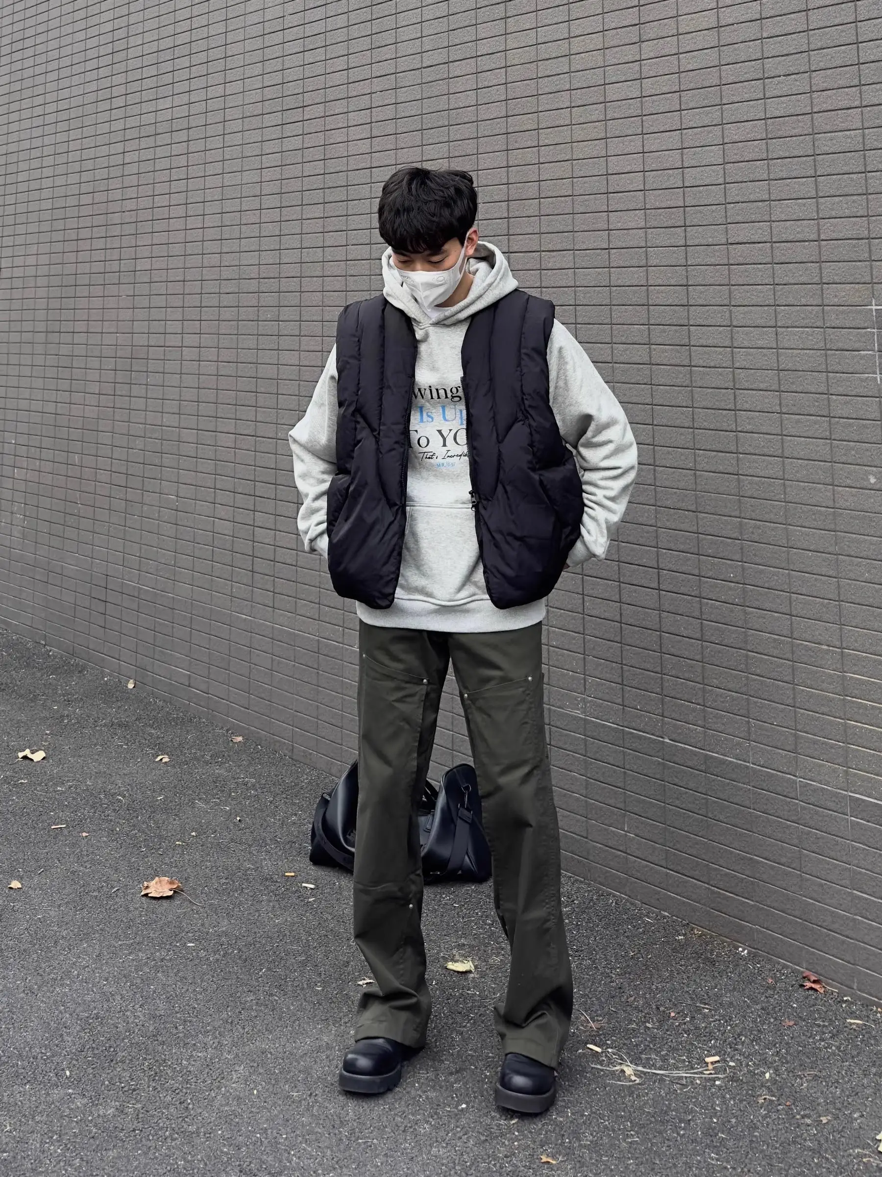 Americano retro duplo zíper colete de algodão ex outono inverno solto casual versátil quente rua sle faion outerwear