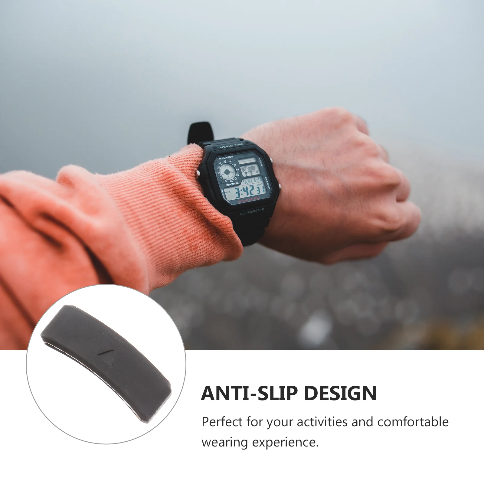 6 Pcs Electronic Circle Watch Strap Clasp Locker Secure Rings Bands Fastener Smartwatch Loop Watchband Buckle Holder for