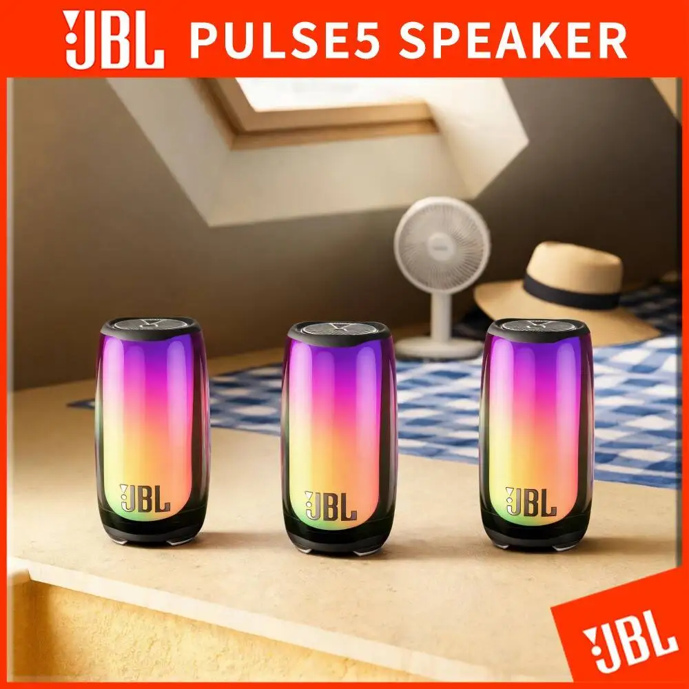 JBL Pulse 5 Portable Wireless Bluetooth Speaker Original Pro Sound 12H Battery 360 Beat Sync Light IP67 For Travel Camping