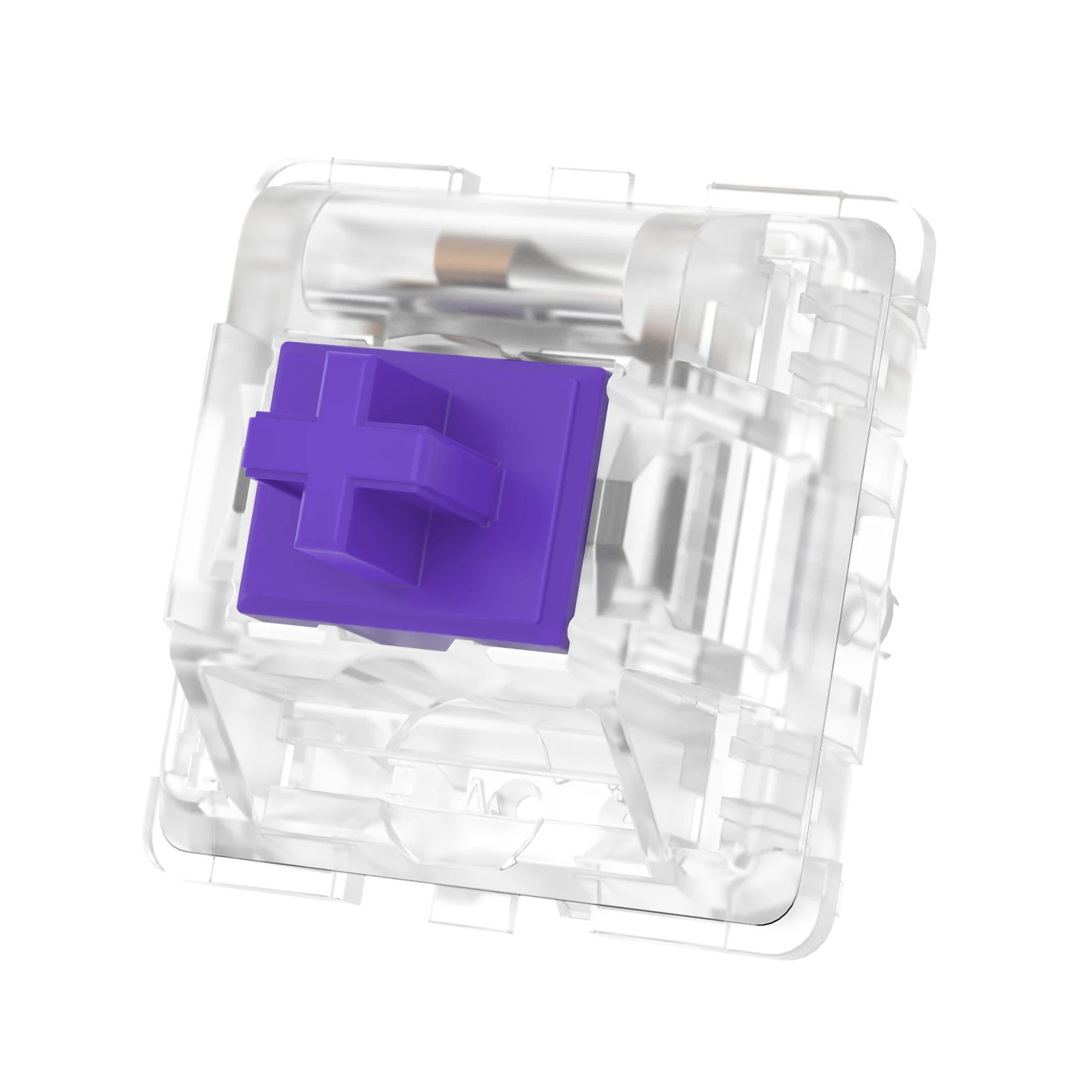 Imagem -03 - Durock-médio Interruptores Tácteis Interruptor de Teclado Mecânico Clear Zealio v2 Interruptores Tácteis Banhado a Ouro Roxo 65g Primavera