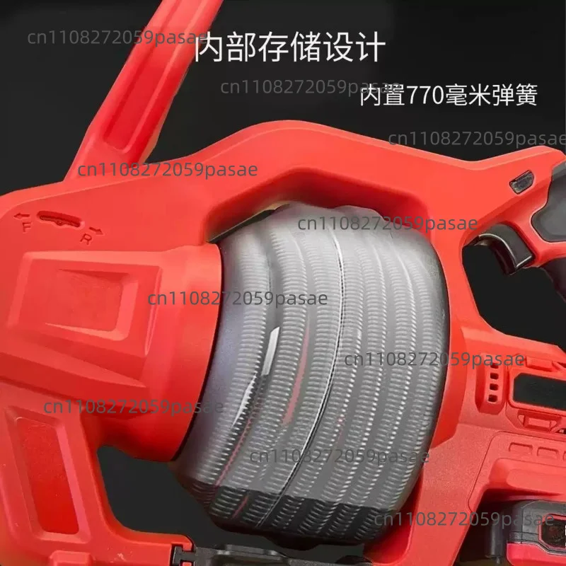 20V Cordless Electric Drain Auger 25FT Auto Feed Pipe Dredging Cleaner Household Kitchen Sewer Pipeline Unclogging Tool