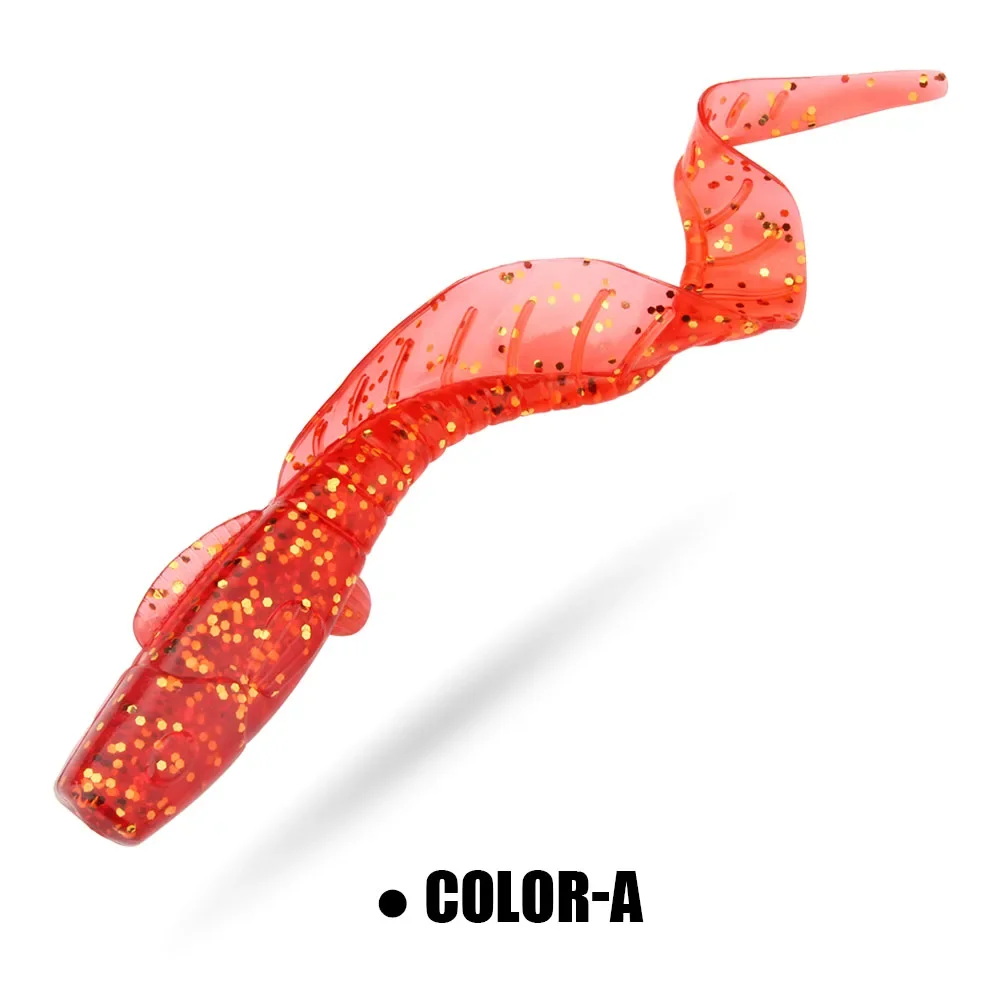 Spinpoler 11cm Soft Lure Grub Worm 3pcs Long Tail Grub Artificial Crank Big Bait Wobbler Swimbait For Bass Trout Crappie Pike image 6