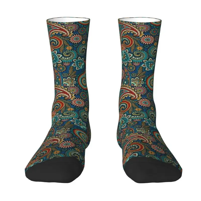 

Bohemian Style Bandanna Paisley Pattern Men Women Crew Socks Unisex Cool Spring Summer Autumn Winter Dress Socks