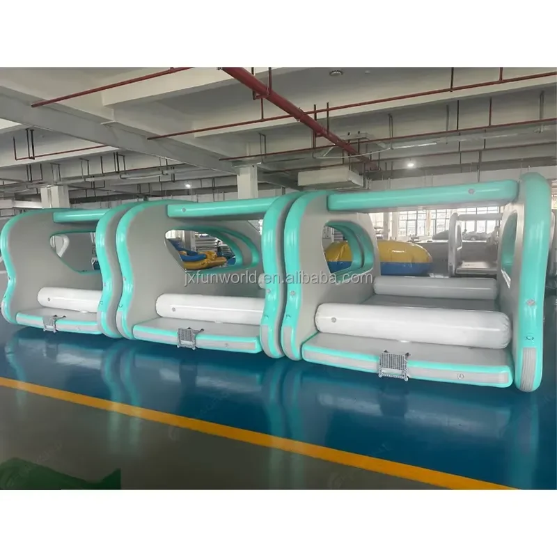 Best Selling Durable Inflatable Catamaran Boat Floating Pontoon Boat Inflatable Yacht Houseboat for Lake