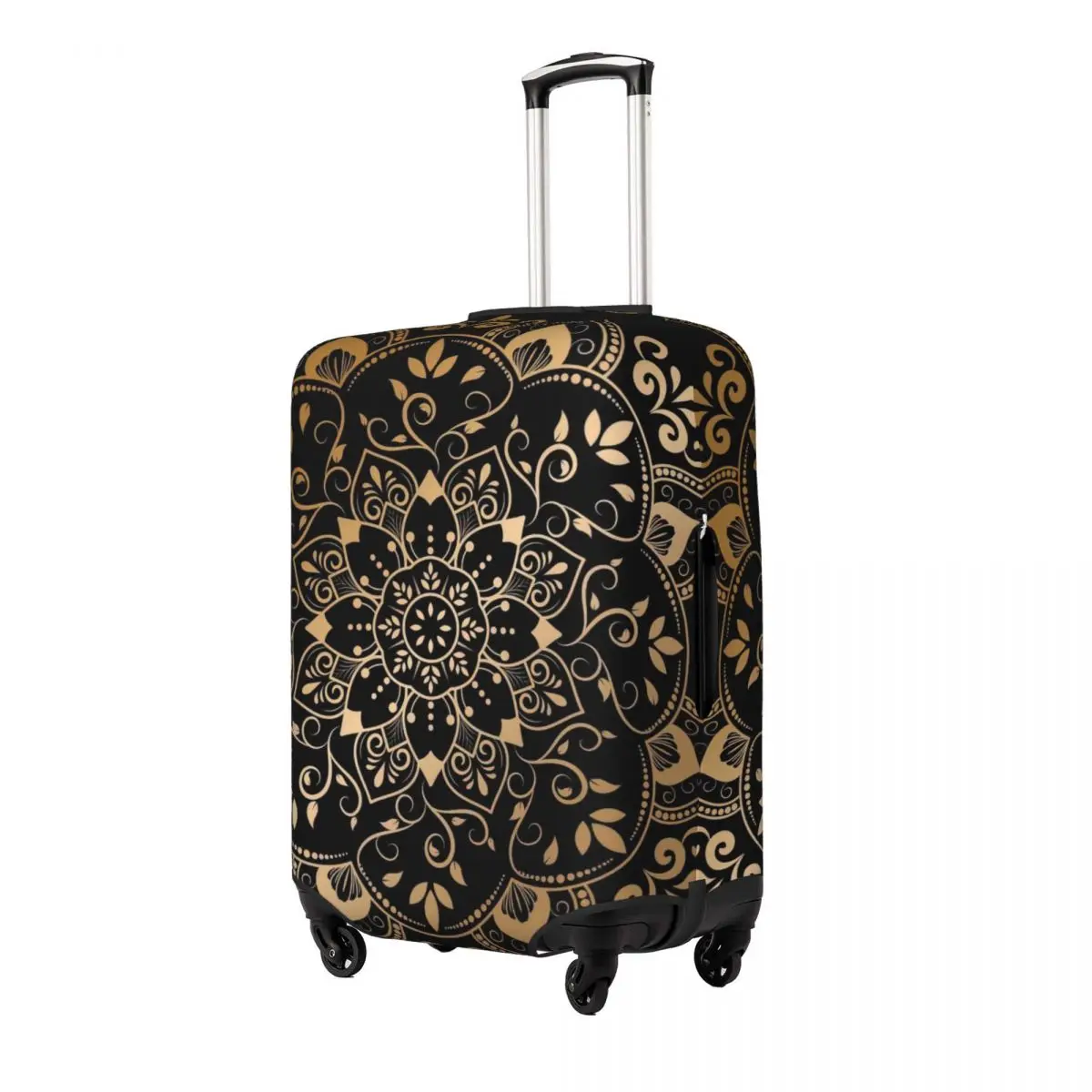 Luxury Gold Vintage Mandala Design Print Luggage Protective Dust Covers Elastic Waterproof 18-32inch Suitcase Cover Travel