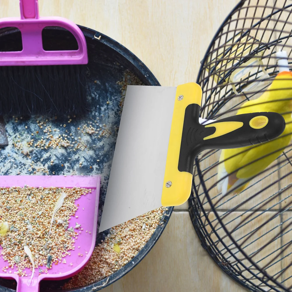 

Guano Cleaning Scraper Household Face Spatula Birds Droppings Parrot Cage For Stainless Steel Poop Tool Clearer