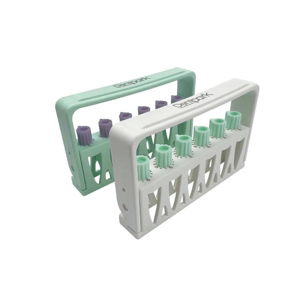 6 Holes Plastic Files Holder Dental Root Canal File Counting Disinfection Box Autoclave File Placement Rack Endo File Organizer