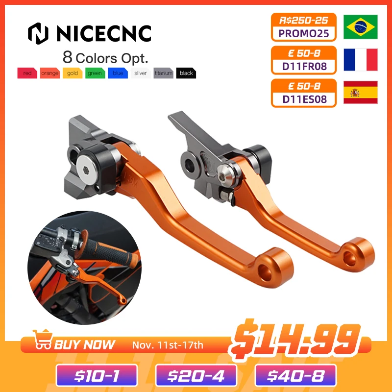 NiceCNC For KTM EXC300 EXC250 EXC EXCF SX SXF XC XCF XCW 250 300 350 400 450 500 2014-2023 2022 Motorcycle Brake Clutch Lever