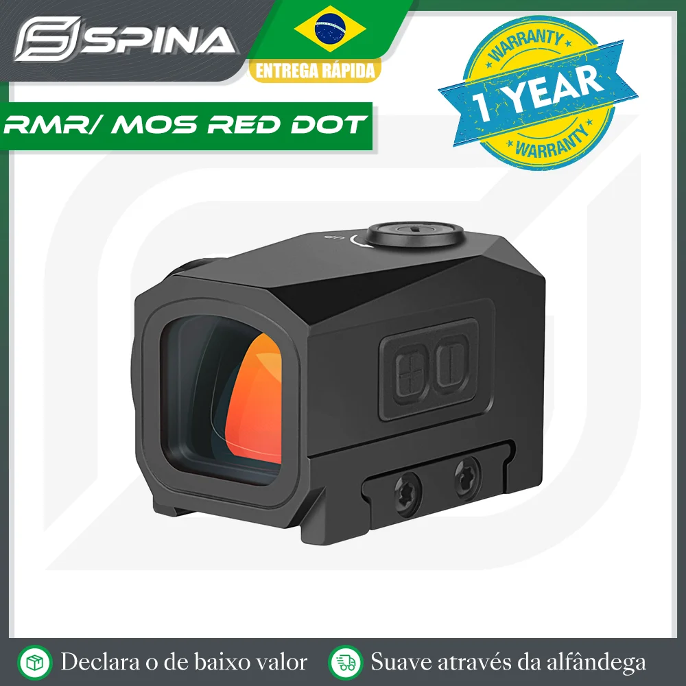 SPINA OPTICS Tactical Hunting HD 3MOA Riser Hight Mount Waterproof Red Dot Sight LED Lighting Red Dot With RMR/MOS Base PCP AR