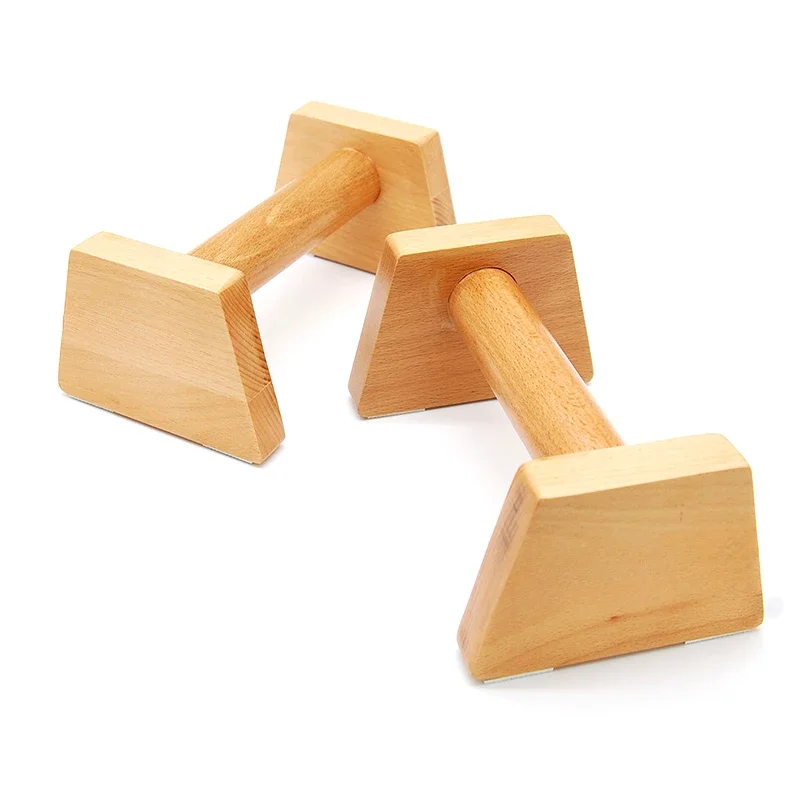 

Home Gym PowerBars Joint-friendly Push up Handles Handstand Mini Dip Bars Wooden Parallettes for Calisthenics Body Weight