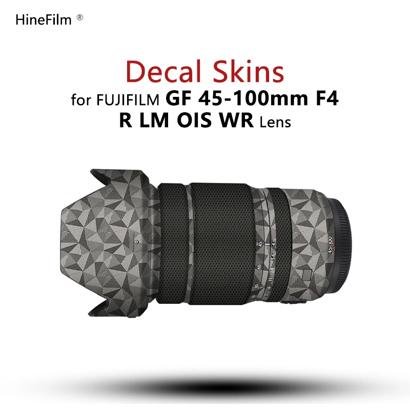 Hinefilm Skin for FUji GF45-100 F4 Lens Sticker 45-100 Wrap Film For Fujifilm Fujinion GF45-100mm F4 Lens Decal Skin 45100 Skin