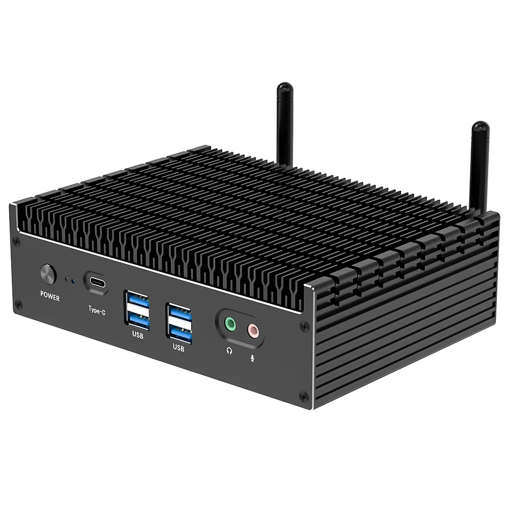 คอมพิวเตอร์ขนาดเล็กไม่มีพัดลม13th i5 1355U Intel 1335U Windows 11 PCIE4.0 dual 2.5G LAN tundertbolt 4 WiFi6สำหรับเล่นเกมมินิคอมพิวเตอร์ NUC PC