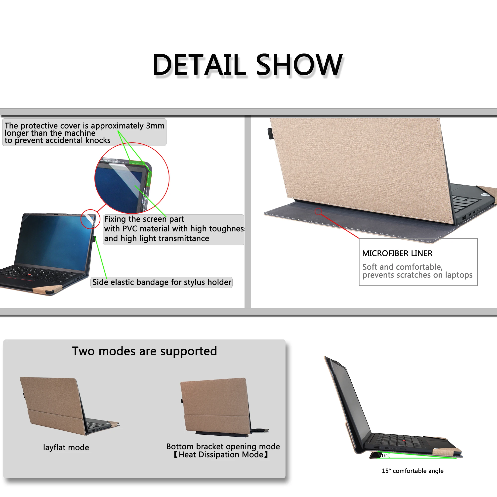 Imagem -05 - Capa para Laptop para hp Elite X360 Elitebook 1040 14 Polegada Notebook G11 Bolsa de Manga Protetora para pc Tri-fold Cooling Stand