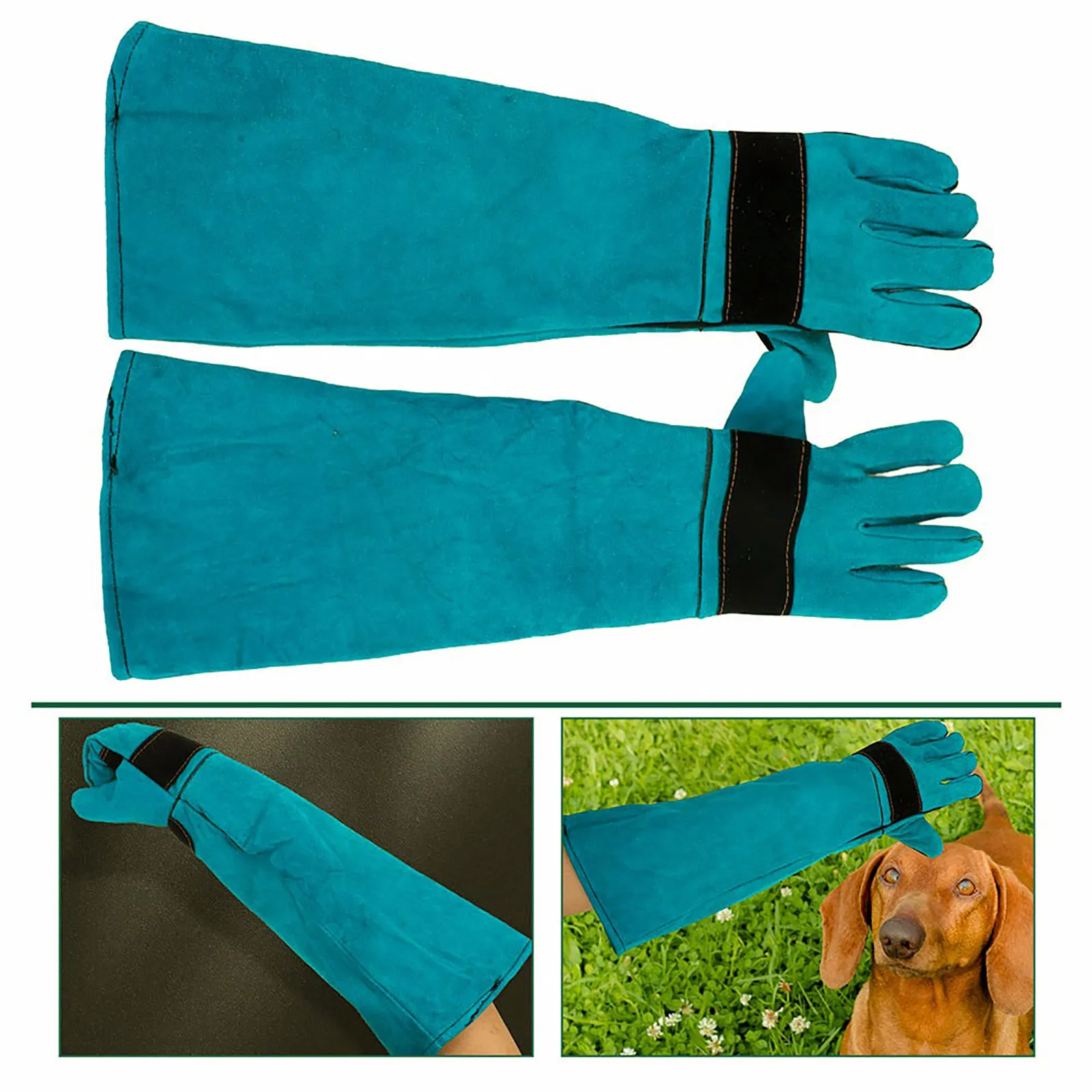 

Animal Handling Gloves Reinforced Bite Resistant Gloves for Dog Cat Grooming Feeding Scratch Protection