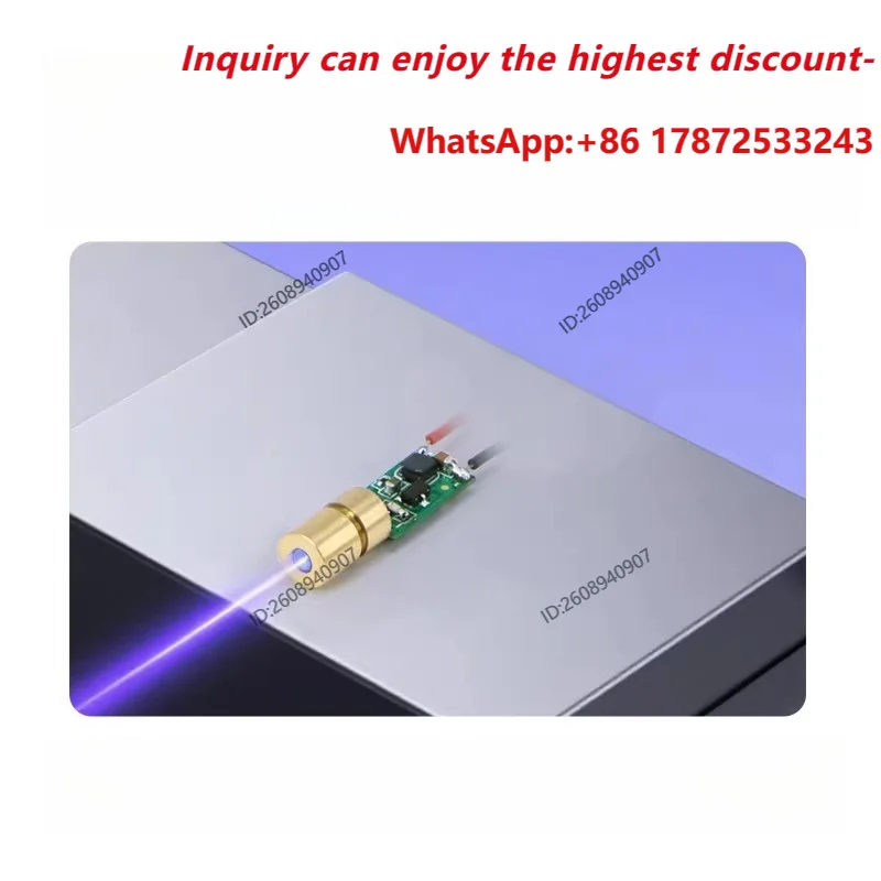 Red blue-purple la-ser pointer module dotted wavelength 405nm light spot focusing adjustment high-precision steering gear gimbal