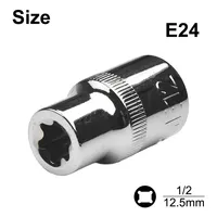 1/2 Torx E Type Sockets Screwdriver E10 E12 E14 E16 E18 E20 E22 E24 For Ratchet Wrench Head Post Bent Rod Driver Join Hand Tools