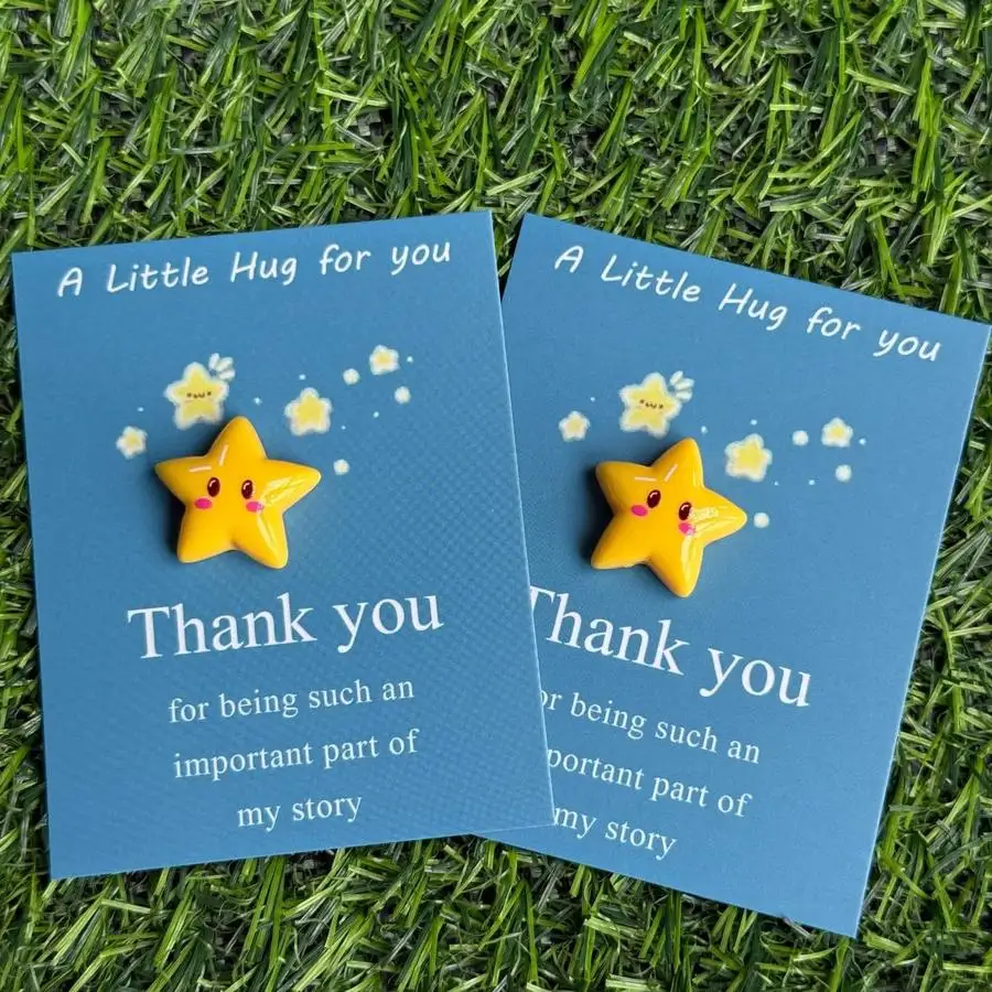 1/5/10/20/50/100pcs Give You A Small Pocket Hug Cards Resin Star 